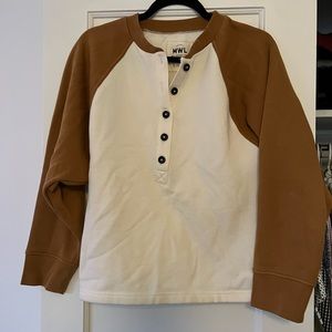 Madewell sweatshirt Henley size small
